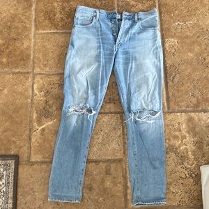 Liya high rise classic fit crop. Citizens of humanity jeans.